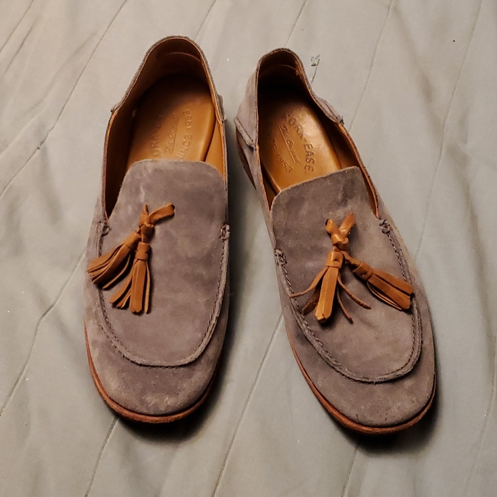 Kork-Ease Blue Tinga Tassel Suede Loafers Size US 8.5M - fit like 9 or 9.5!